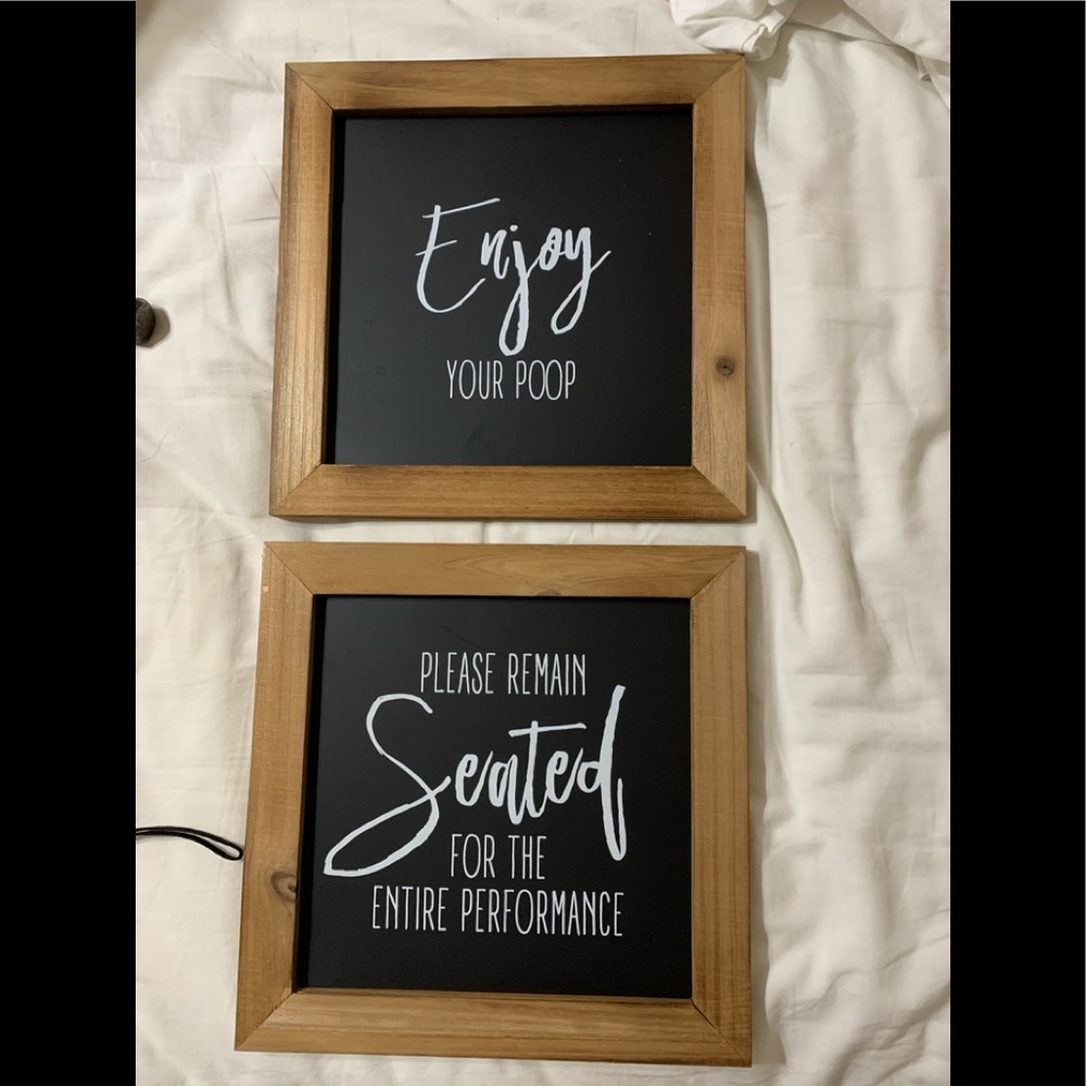 Bathroom frames funny quotes